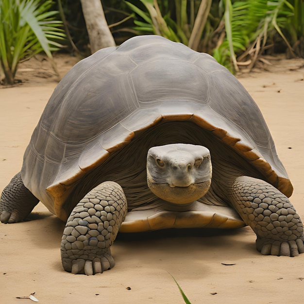 a tortoise is shown in the wild