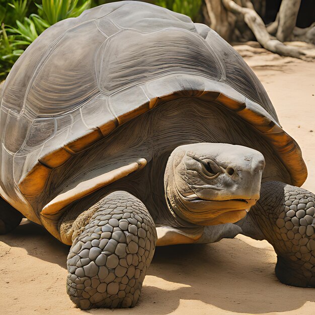 Photo a tortoise with a face and a face