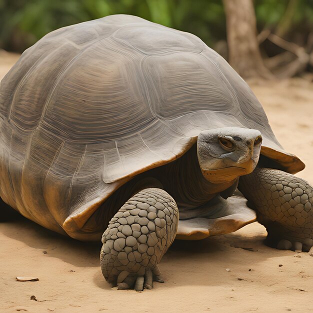 a tortoise with a turtle on its back