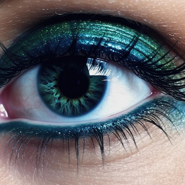 Глаза цвета тоски крупным планом, созданные искусственным интеллектом