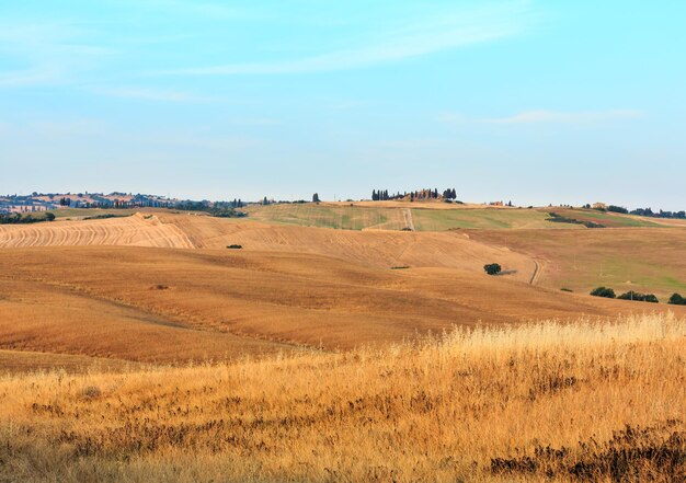 Toscane zonsopgang platteland Italië