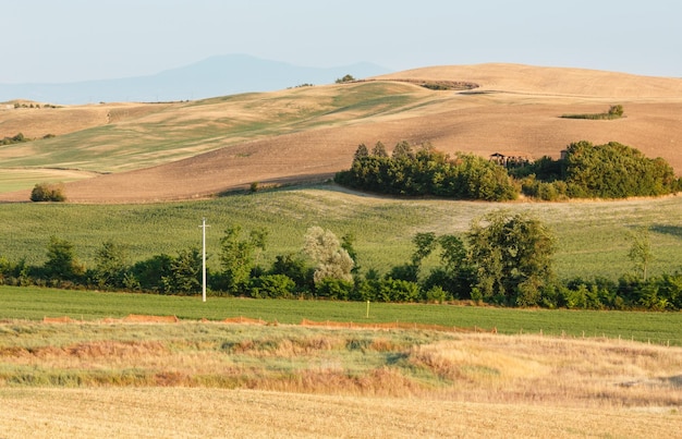 Toscane zonsopgang platteland Italië