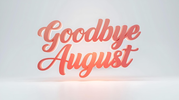 Foto tot ziens augustus een afscheid van de zomermaand