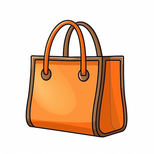 Tote bag 2d cartoon vector illustratie op witte achtergrond