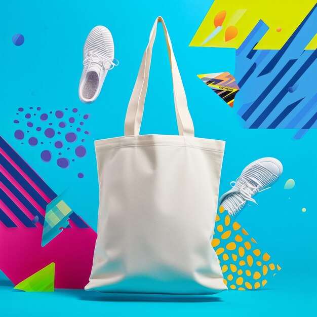 Tote bag beautiful mockup full of minimalism design and elegant moments