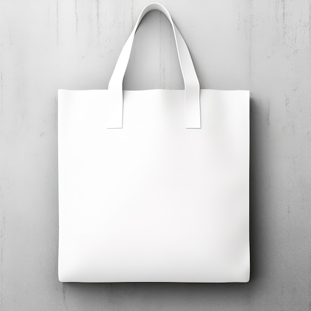 Foto modello di mockup di tote bag isolato su sfondo bianco generativo ai