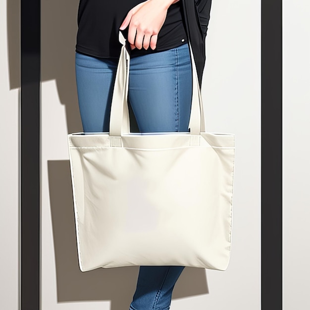 Photo tote bag mockup