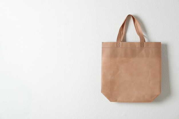 Tote cotton bag on white