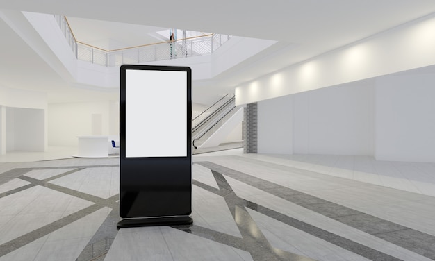 Totem and Kiosk Digital Signage 3d Rendered