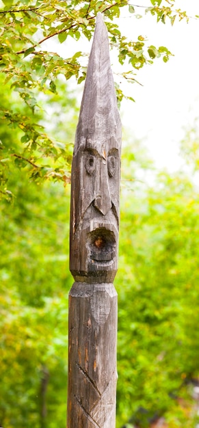 Totem poles of the aborigines of Kamchatka: Itel'men and Koryak.