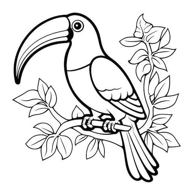 toucan bird coloring page