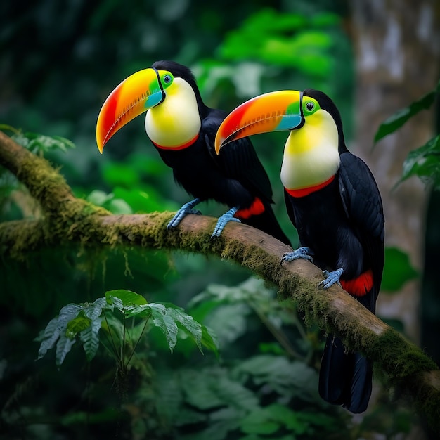 Toucan bird in the rainforest of Borneo