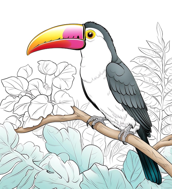 toucan coloring pages for kids