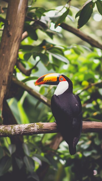 Photo toucan in the jungle hd 8k wallpaper