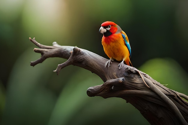 A toucan with a red berry on its beak