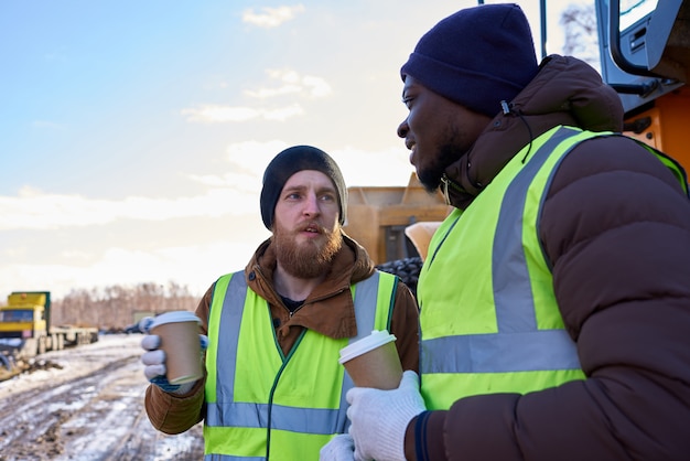 Tough Workers on Coffee Break