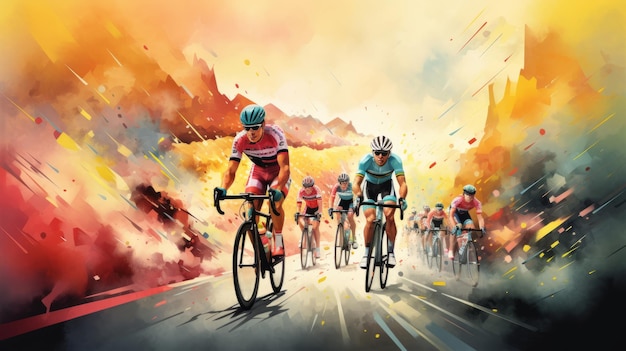 Tour de france illustration