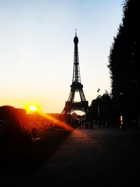 Photo tour eiffel in the sunset