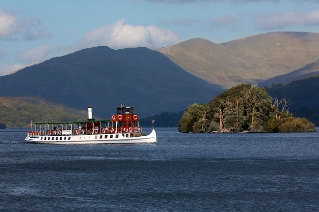 Tourist boat Lake Windermere Lake District England