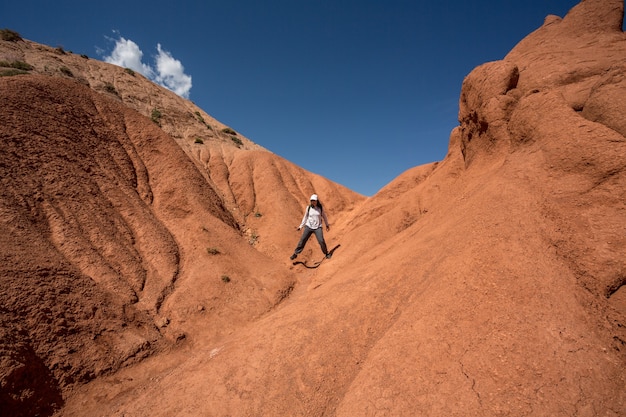 Tourist in the canyon