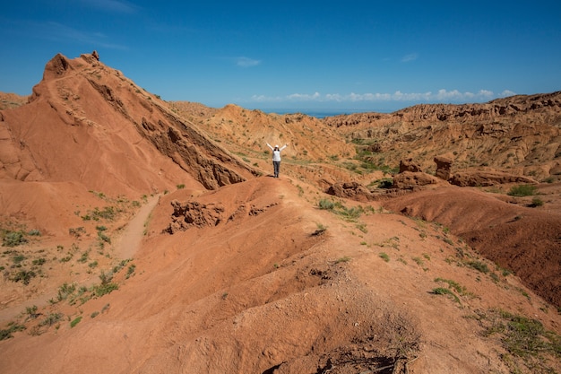 Turista nel canyon