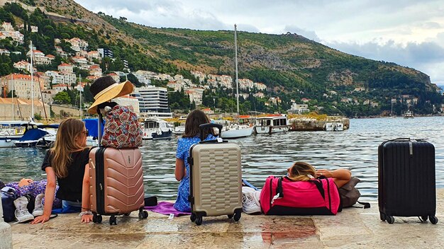 tourists in the port