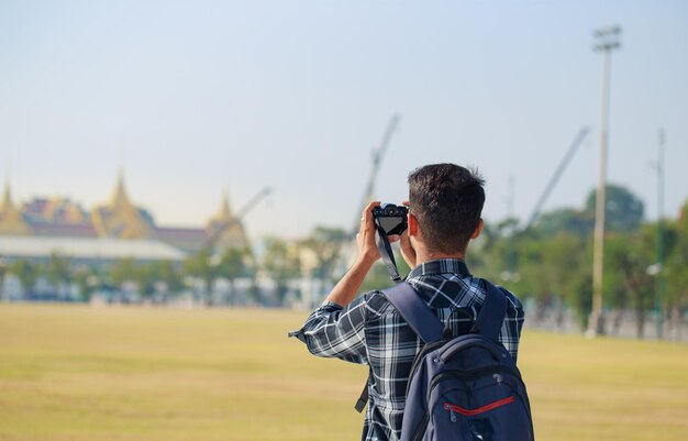 Tourists walking in Bangkok Thailand