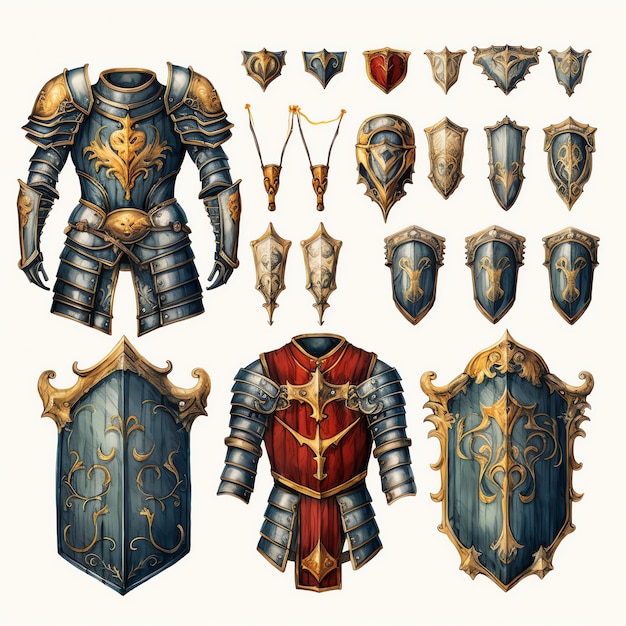 Photo tournament armor medieval watercolor fantasy