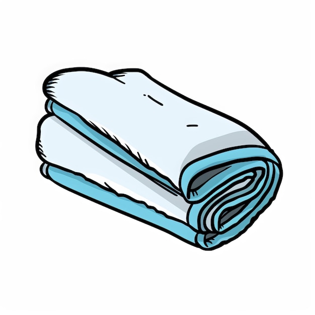 Towel illustration of towel Hand drawn towel