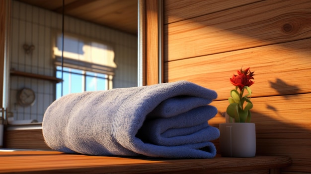 Towels prepared for guest use