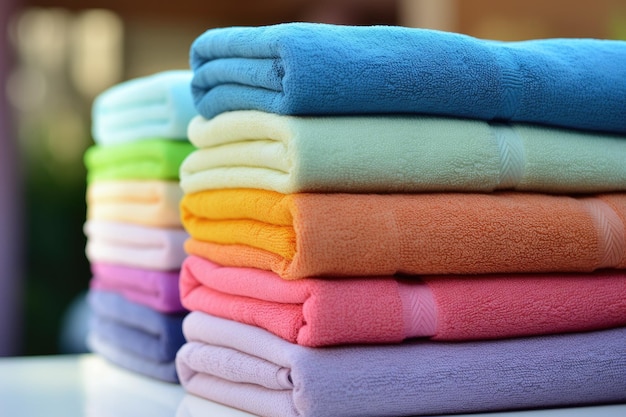 Towels that are colored white