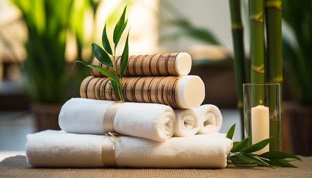 Towels with bamboo