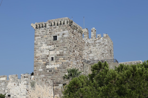 Tower of Bodrum Castle in Turkey