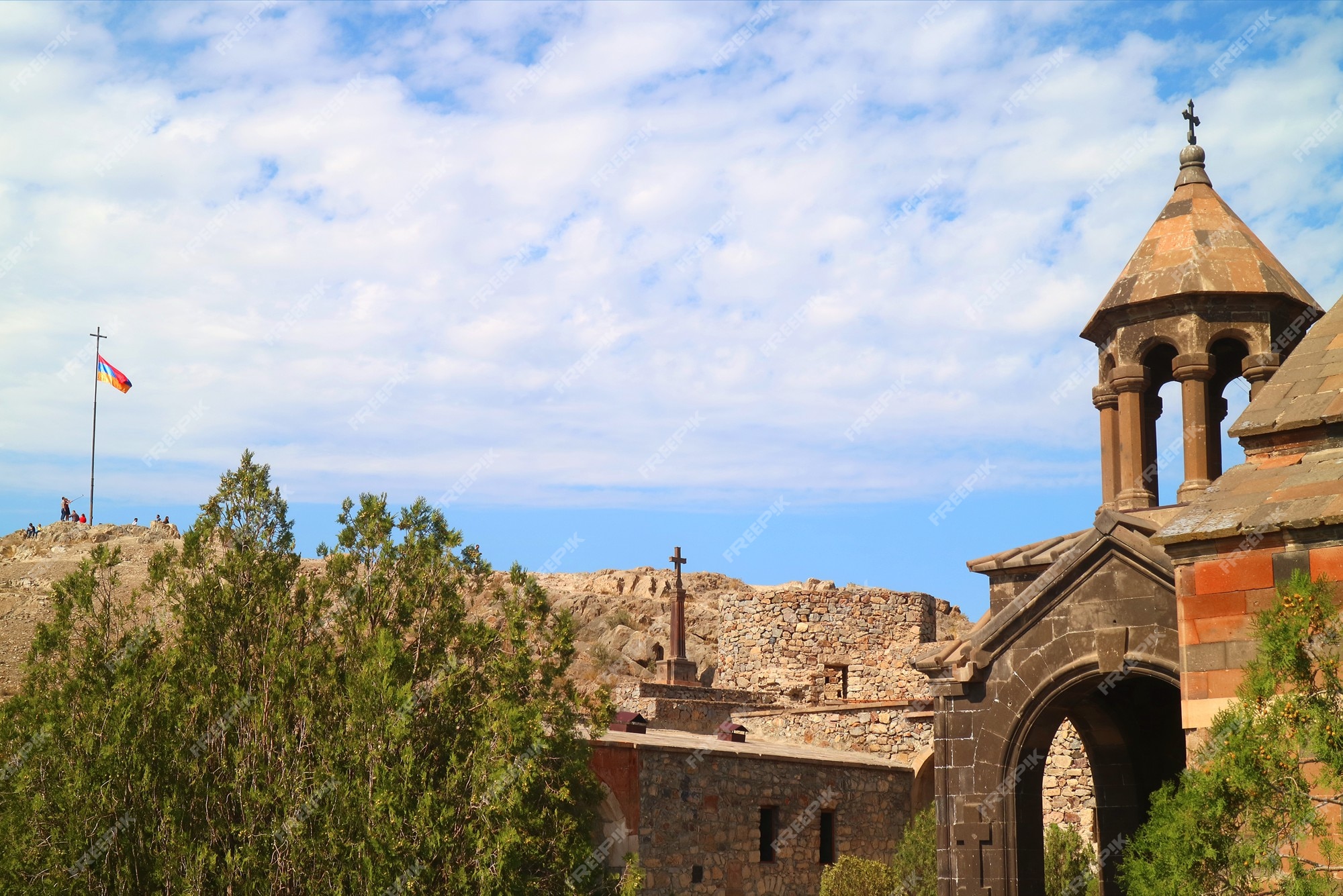 Premium Photo  Tower of the church of holy mother of god in khor virap  monastery ararat province armenia