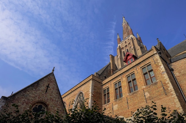 The tower of Church of Our Lady Bruges Belgium September 2017