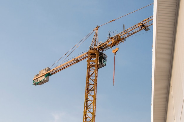 Tower crane at construction site