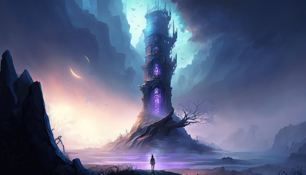 Генеративный ИИ Tower of Enchantment