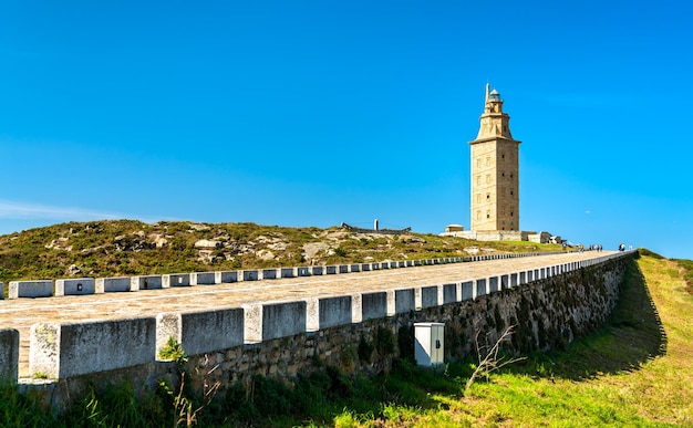 La torre di ercole un antico faro romano in una coruna spagna