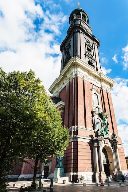 Tower of St Michael's Church in Hamburg city