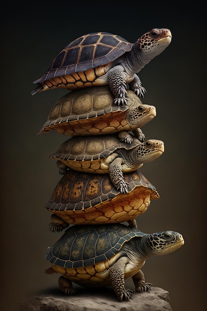 Tower of turtles majestic stack