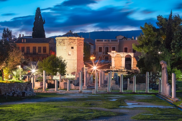 The Tower of the Winds in Athens, Greece