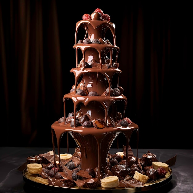 Foto torta di cioccolato imponente
