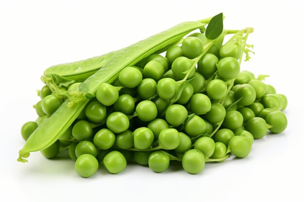 Towering Green Peas A Fresh Pile of Goodness On a White or Clear Surface PNG Transparent Background