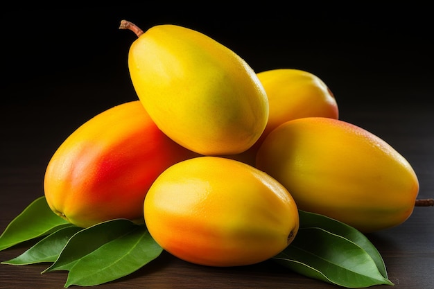 Фото Высокие манго яркая стопка природы самая сладкая сокровищница на белом или пнг прозрачном фоне