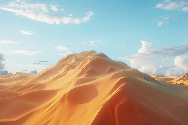 Towering sand dunes shifting in the wind