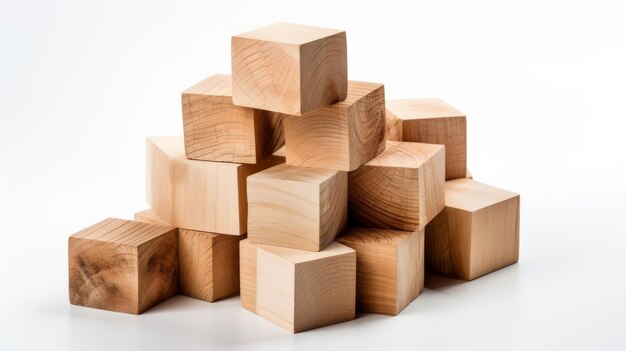 The Towering Symphony A Creative Balance of Wooden Blocks