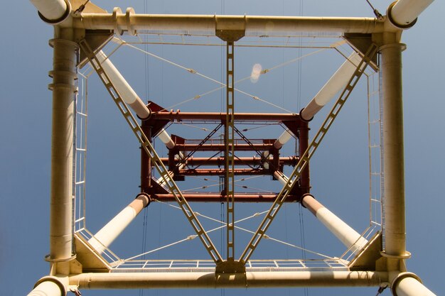 Towers for power transmission lines high voltage