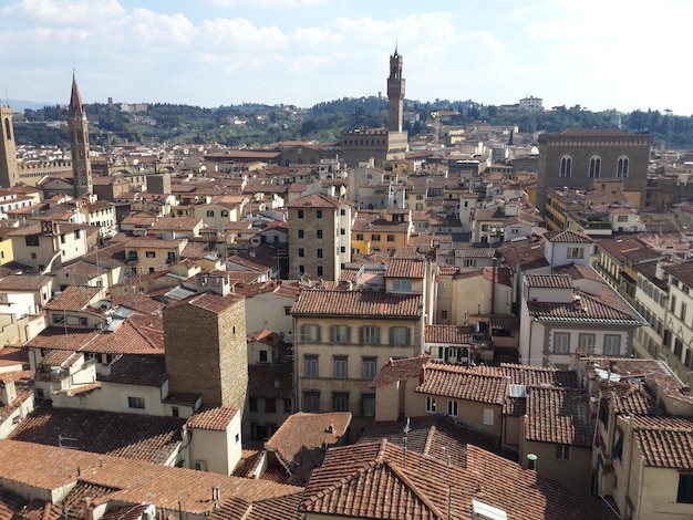 town against sky