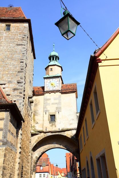 Town gate in Rothenburg ob der Tauber, Germany