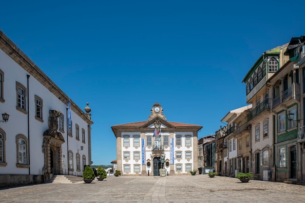 Town hall on the central square in Chaves Portugal